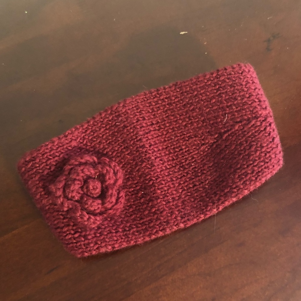 100% wool made in Nepal headband with flower